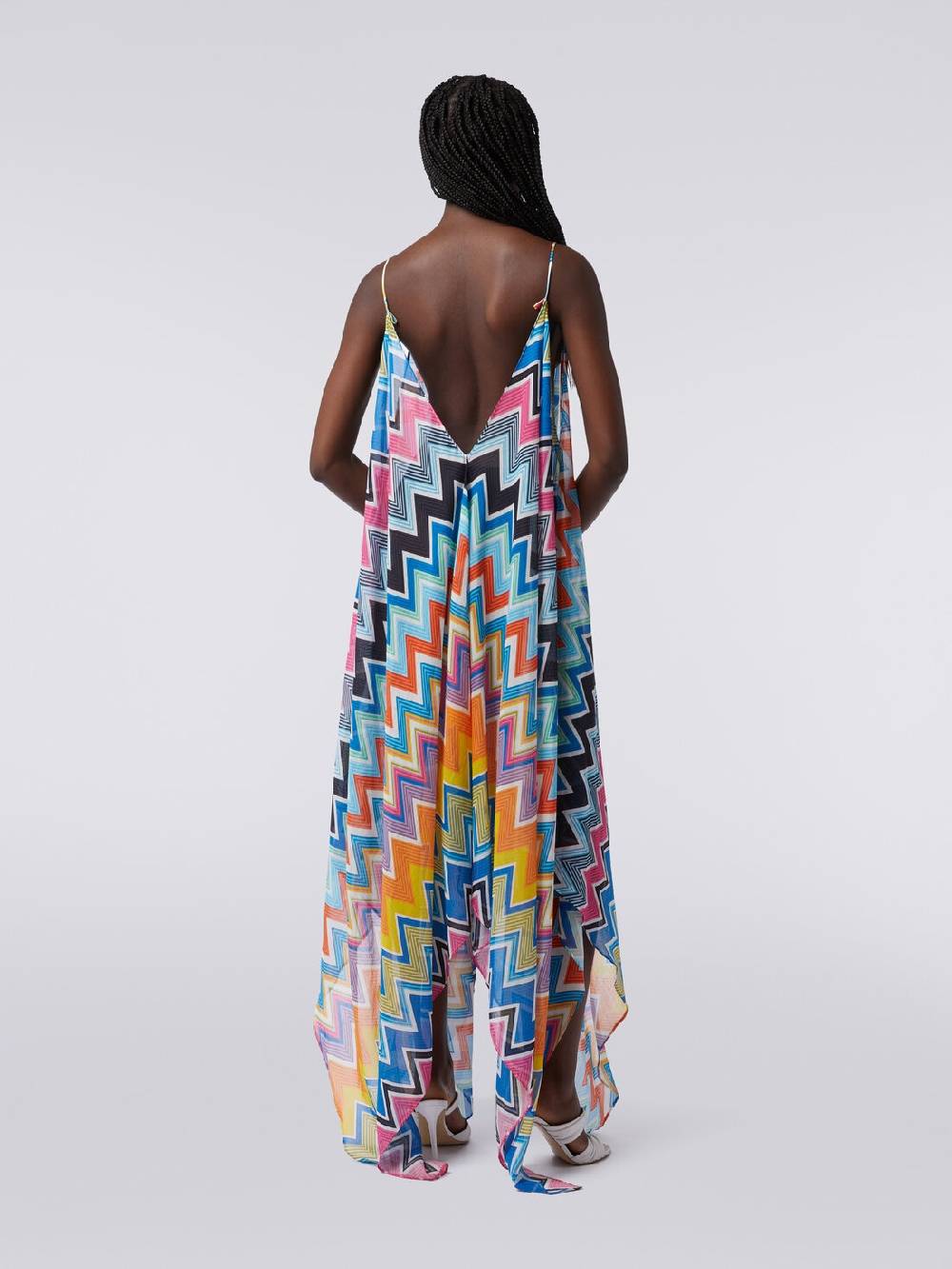 M Missoni Copricostume lungo taglio foulard in cotone e seta stampato Offerta