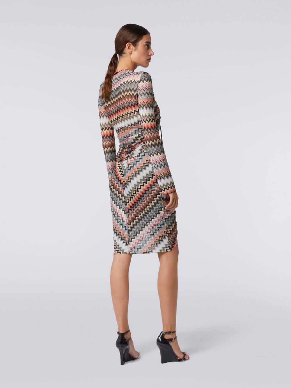 M Missoni Top a maniche lunghe zig zag con arricciatura e dettaglio cut-out Economico