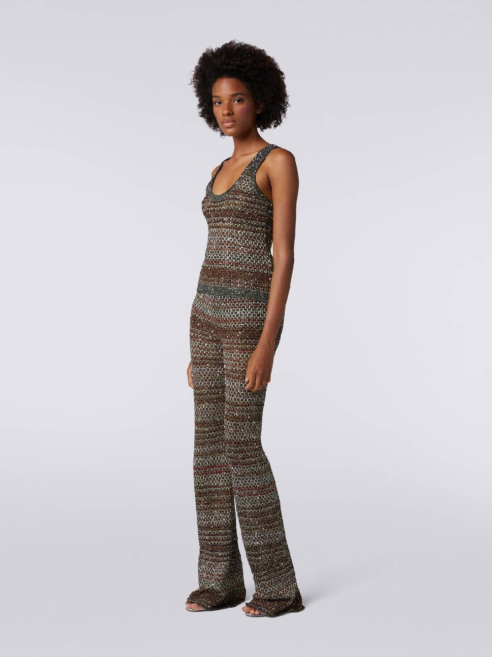 M Missoni Canottiera in maglia a rete con applicazione di paillettes Online