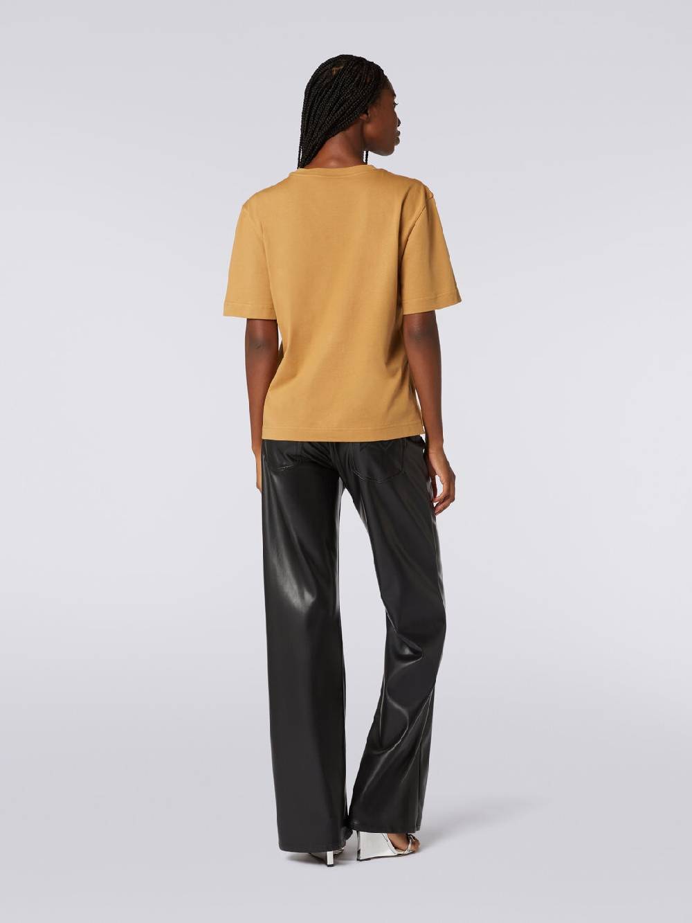 M Missoni T-shirt girocollo in cotone con ricamo e logo Outlet