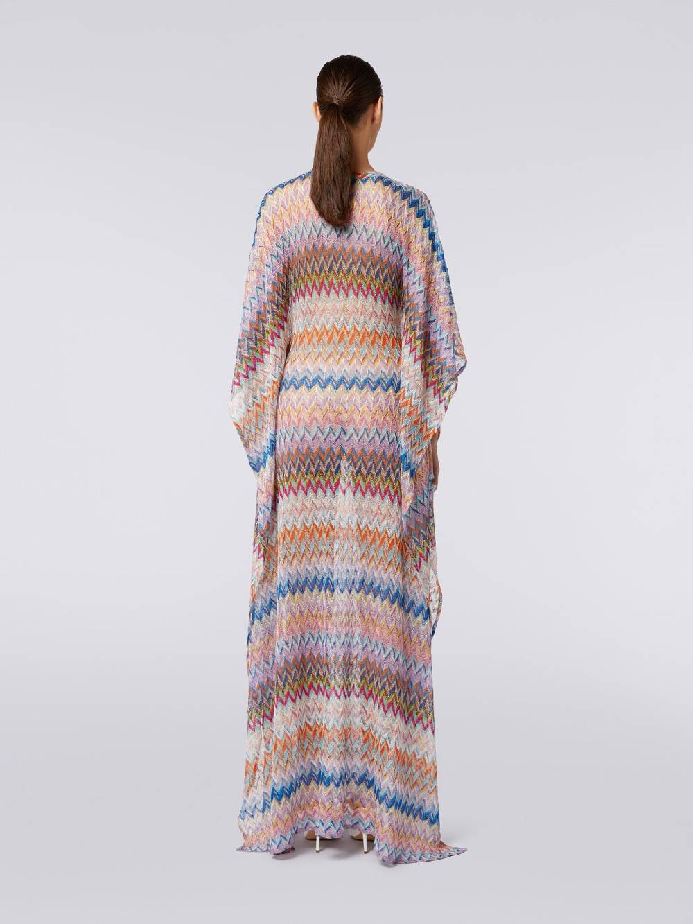M Missoni Caftano copricostume lungo con scollo a V e lurex Vendita Calda