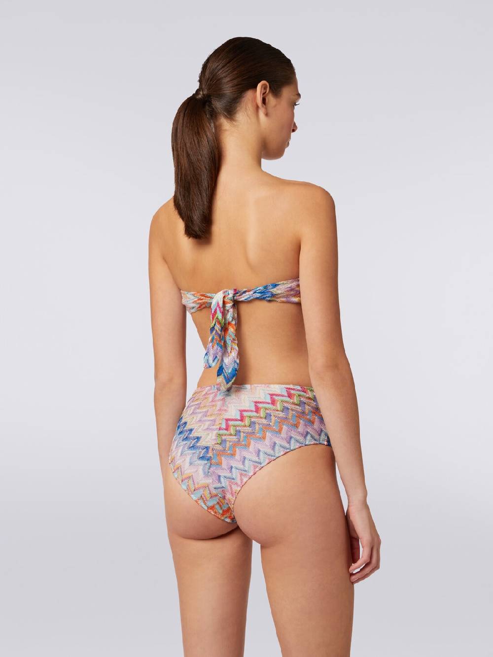 M Missoni Bikini in viscosa e lurex con top torchon e slip alto Saldi Di Fabbrica