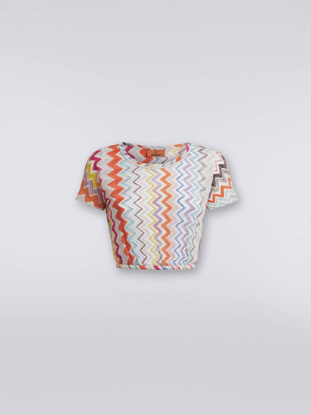 M Missoni Crop top in misto viscosa chevron con lurex Vendite Flash