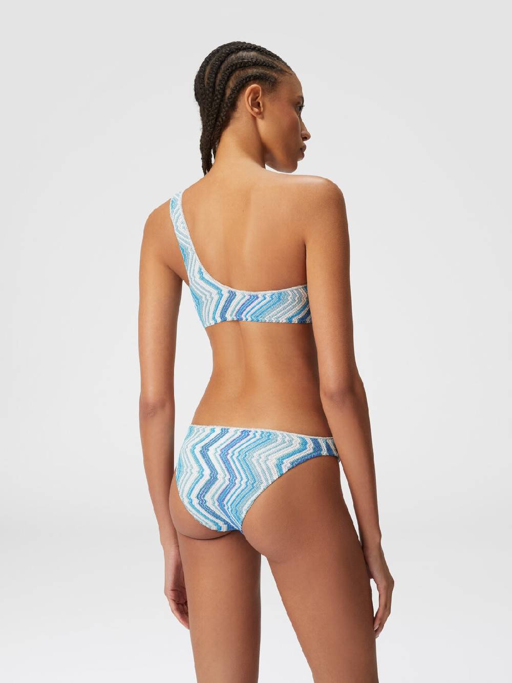 M Missoni Bikini monospalla in misto viscosa chevron con lurex Negozio