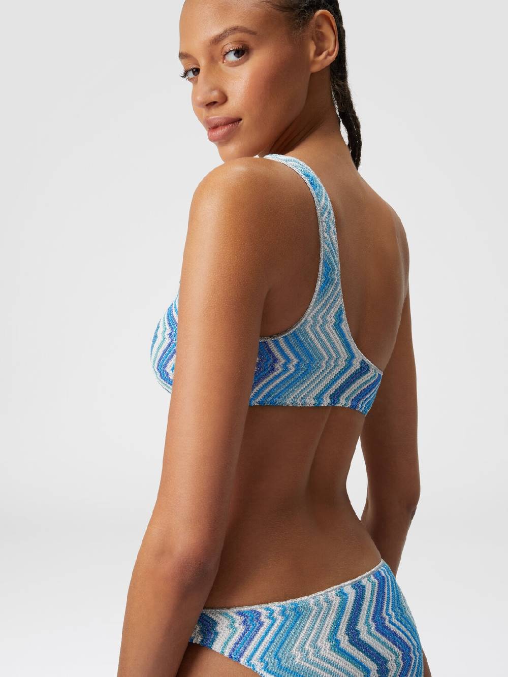 M Missoni Bikini monospalla in misto viscosa chevron con lurex Negozio