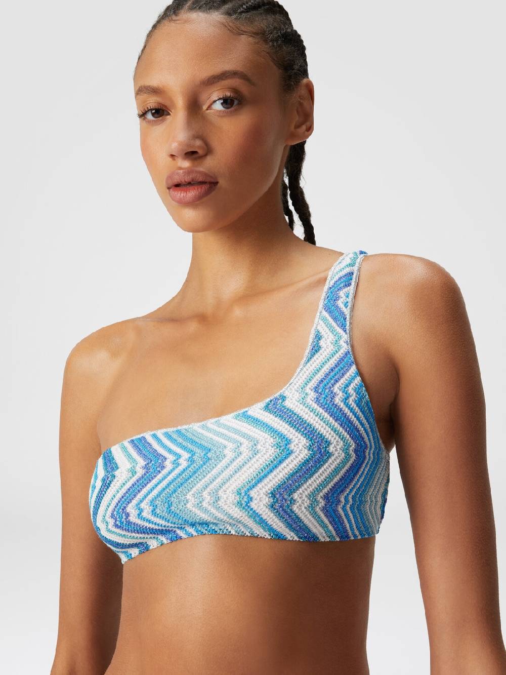 M Missoni Bikini monospalla in misto viscosa chevron con lurex Negozio