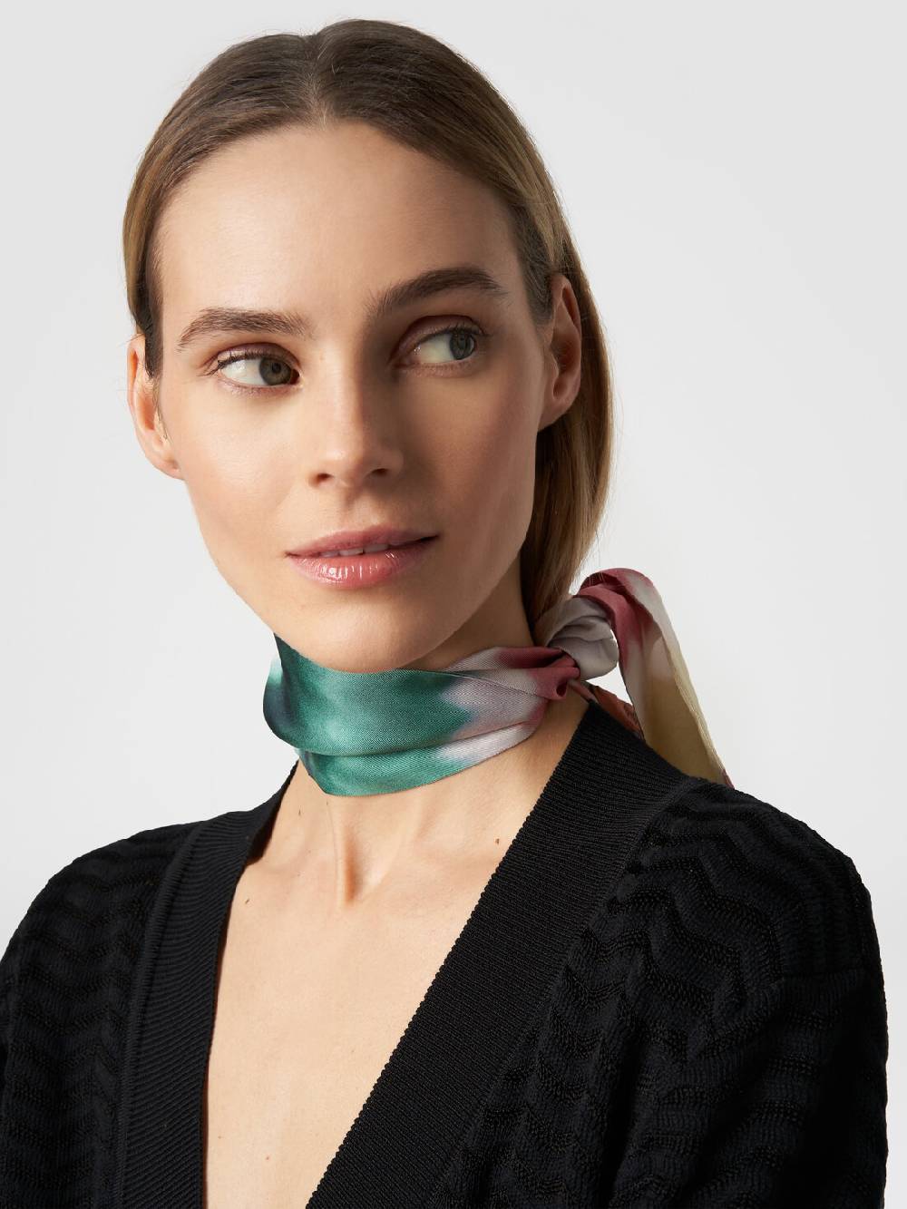 M Missoni Foulard in seta chevron Spedizione gratuita
