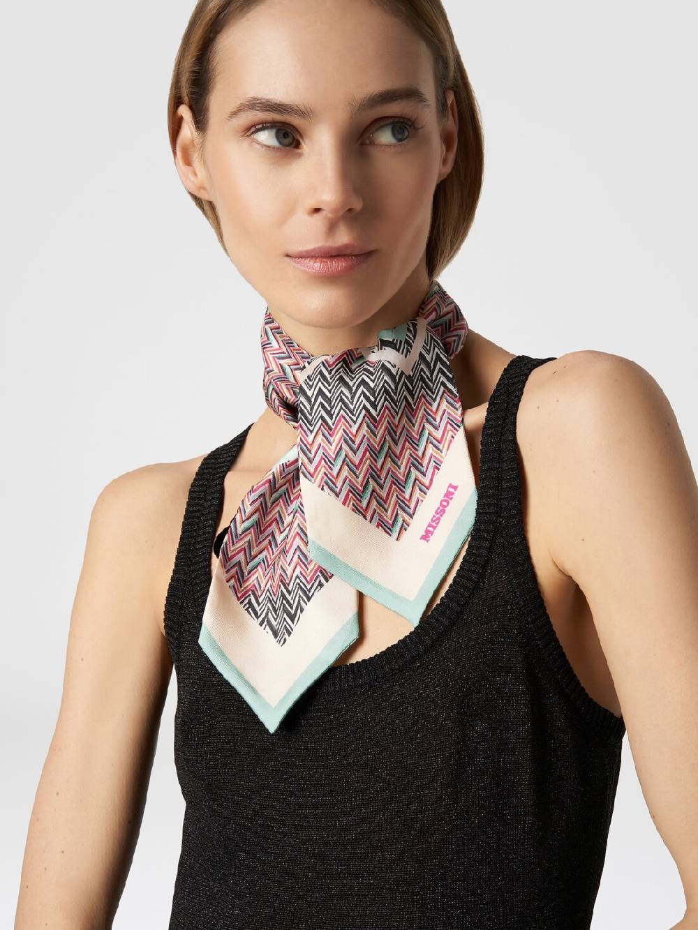 M Missoni Foulard in seta zig zag Fornitura limitata
