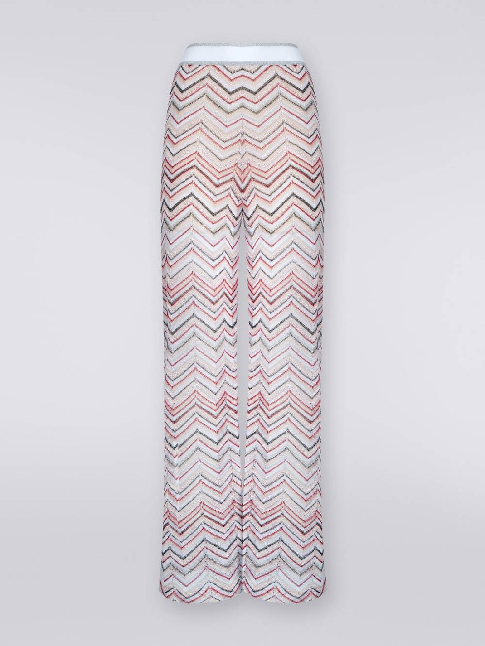 M Missoni Pantaloni in maglia zig zag con lurex e paillettes Cyber Monday