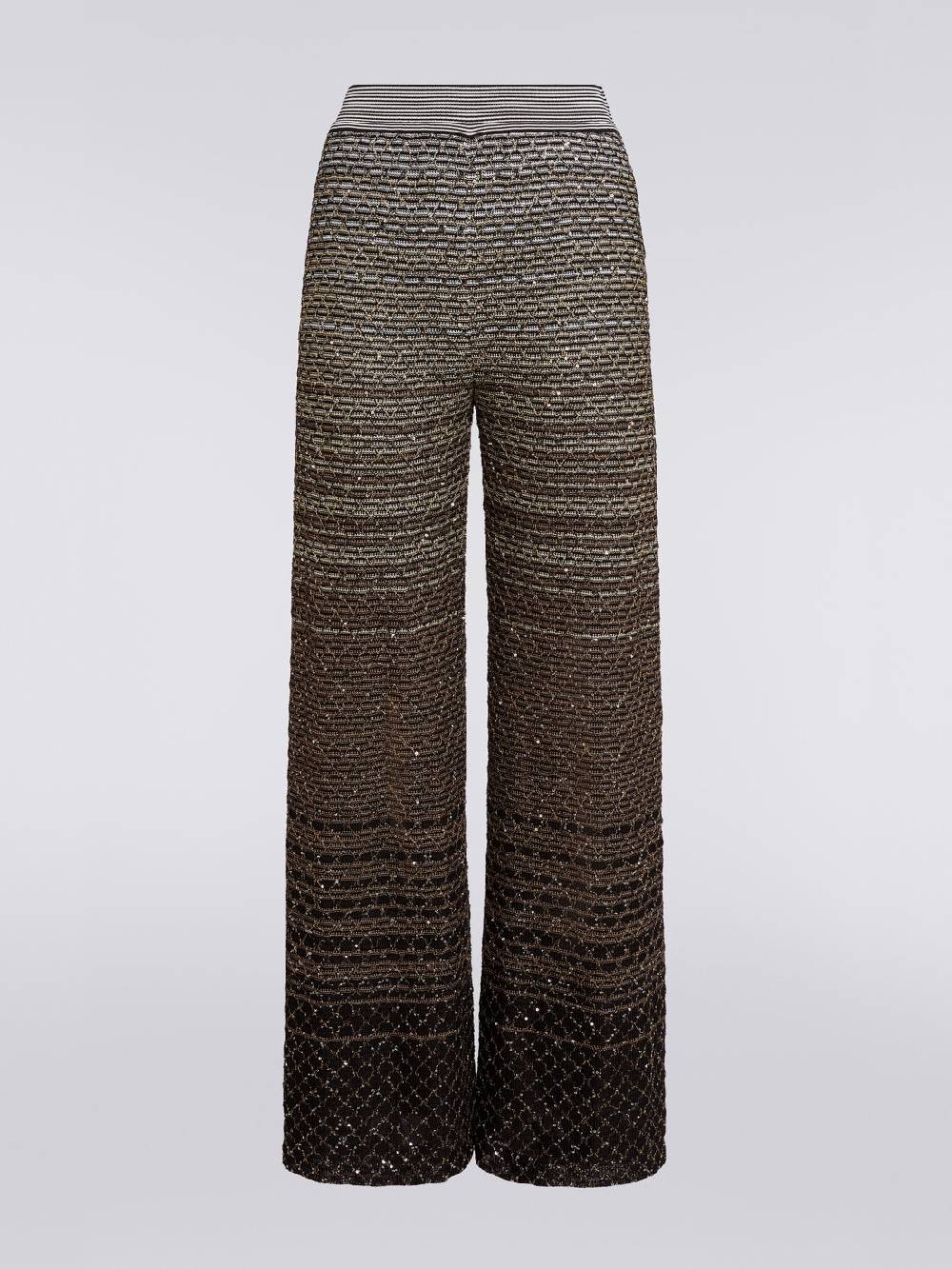 M Missoni Pantaloni in maglia dégradé con paillettes Offerta natalizia