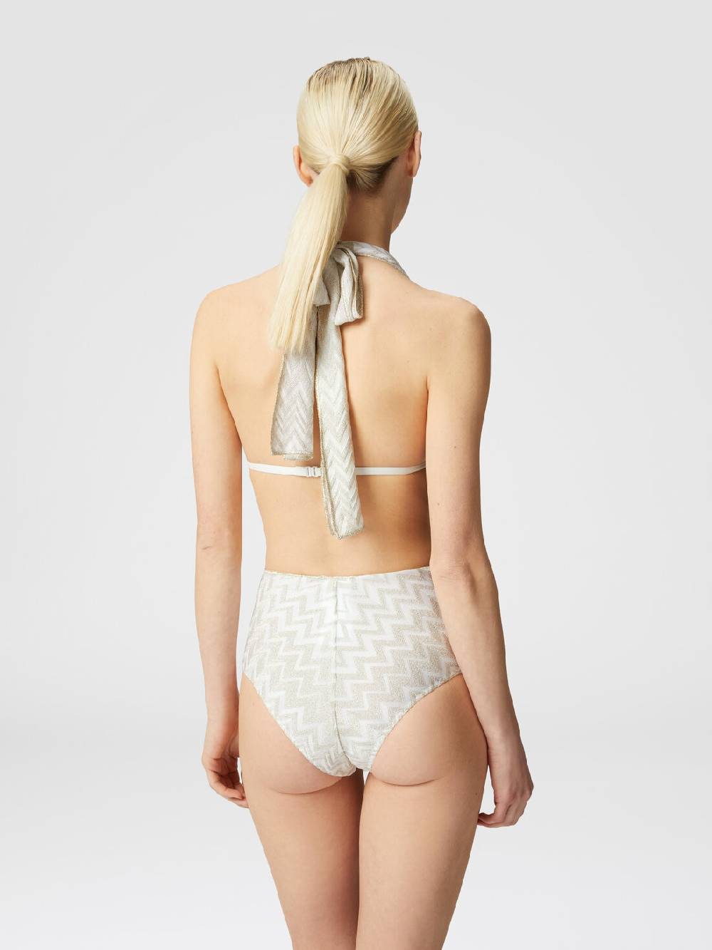 M Missoni Bikini in misto viscosa chevron tono su tono con lurex Offerta Pasqua