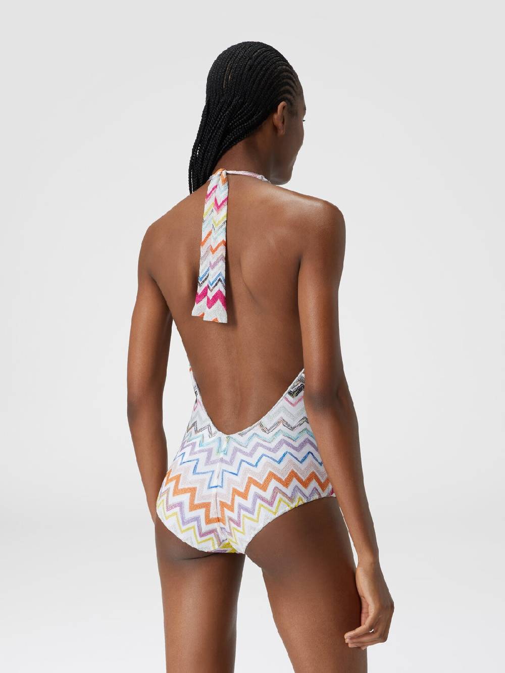 M Missoni Costume intero in viscosa zig zag con lurex Offerta per la Festa della Mamma