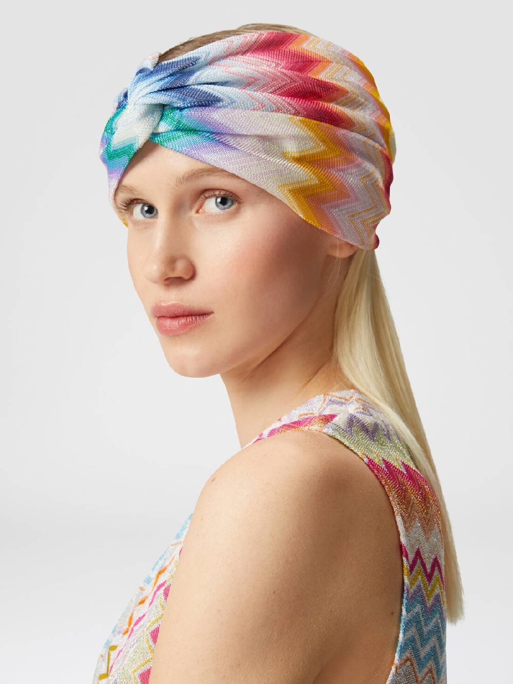 M Missoni Fascia in viscosa lamé chevron Offerta San Valentino