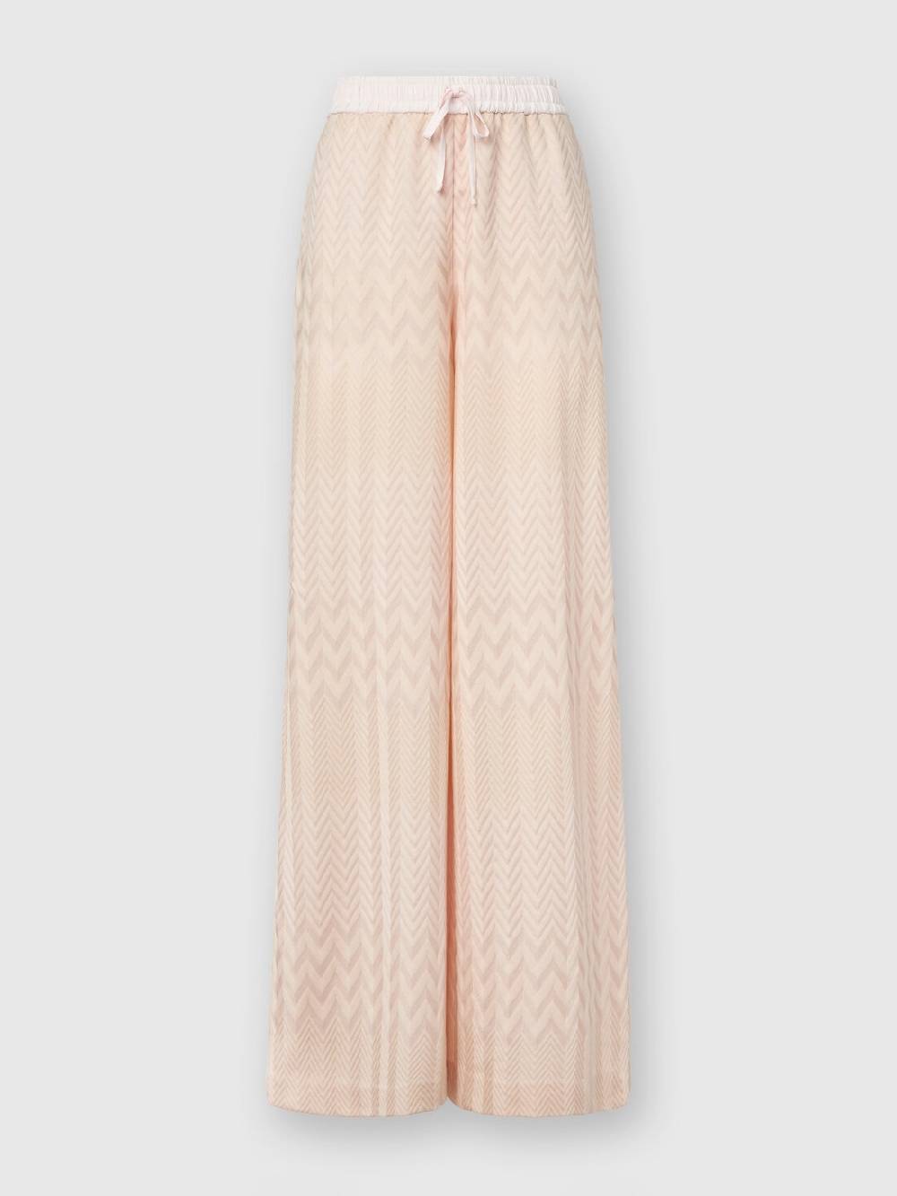 M Missoni Pantaloni a palazzo in cotone e viscosa zig zag Offerta Anniversario