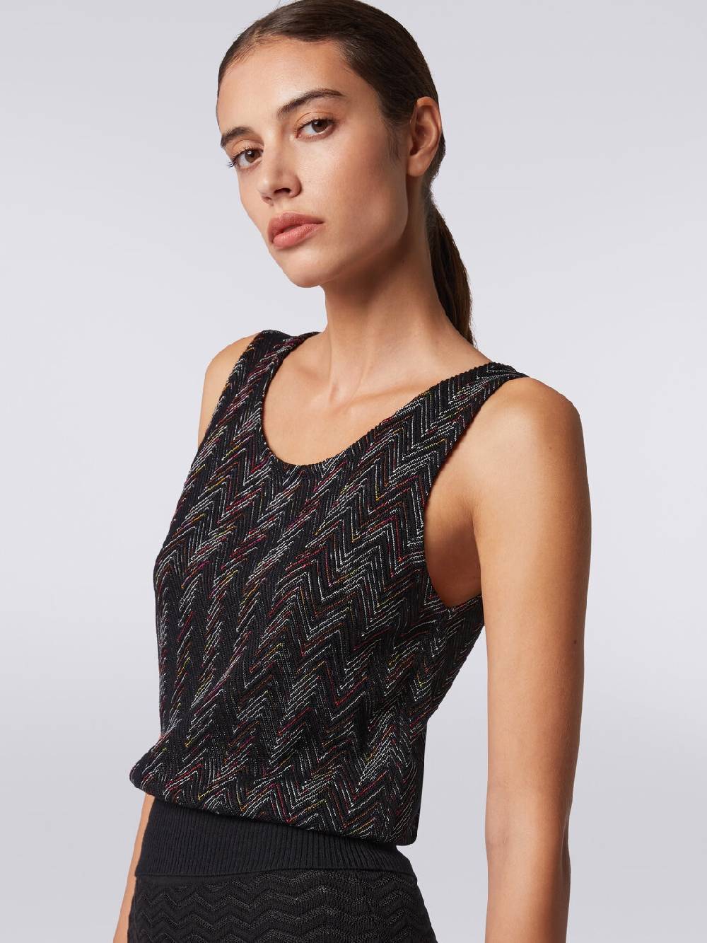 M Missoni Canottiera in maglia di lana viscosa zig zag Latest fashion