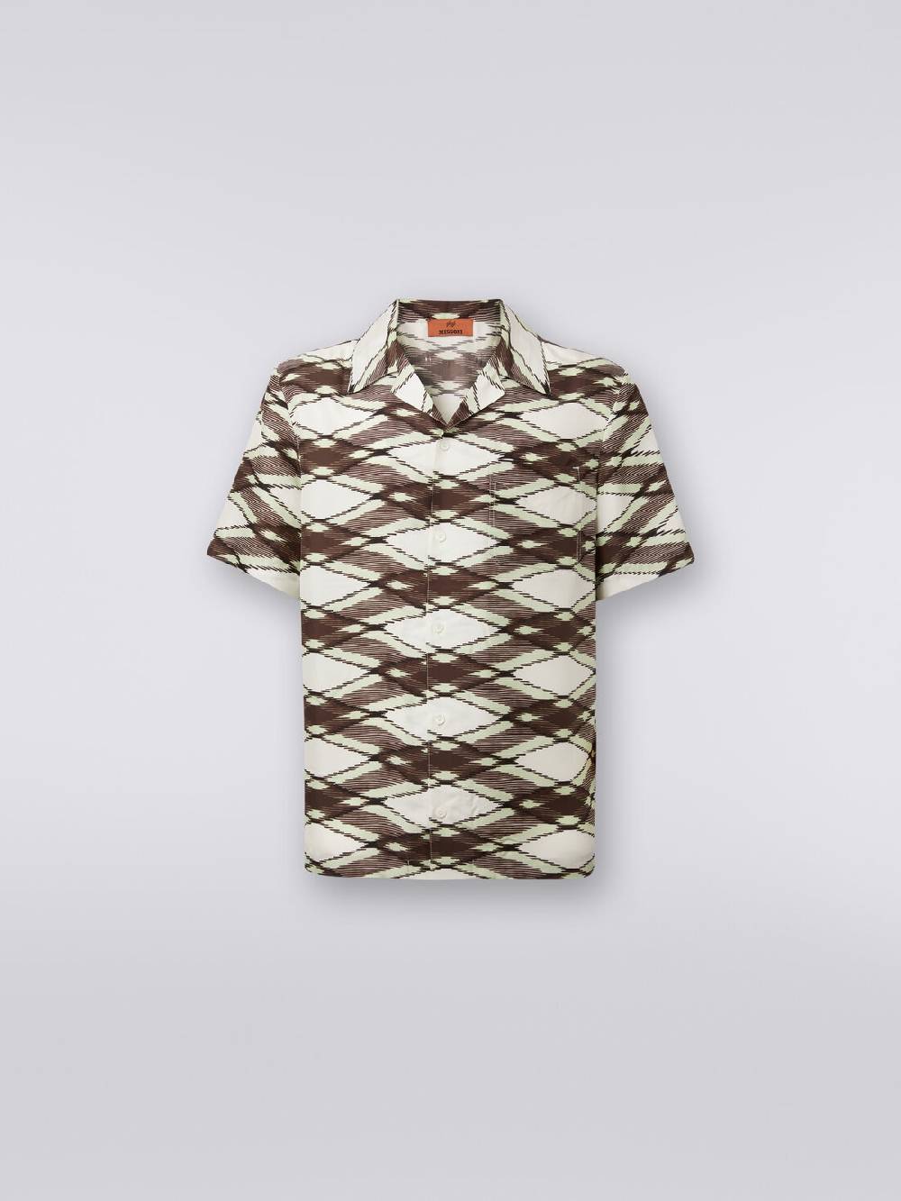 M Missoni Camicia a maniche corte modello bowling in seta stampata Online Outlet