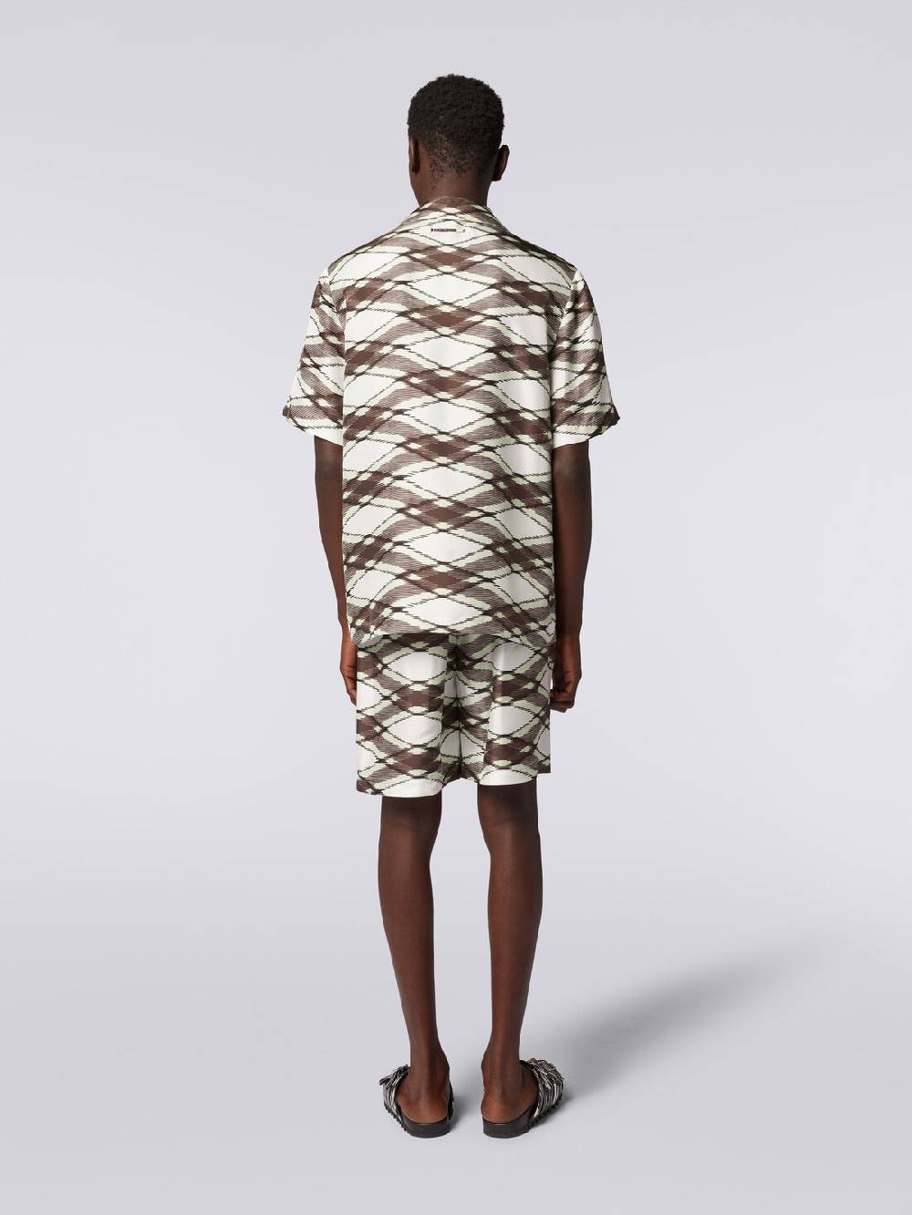 M Missoni Camicia a maniche corte modello bowling in seta stampata Online Outlet
