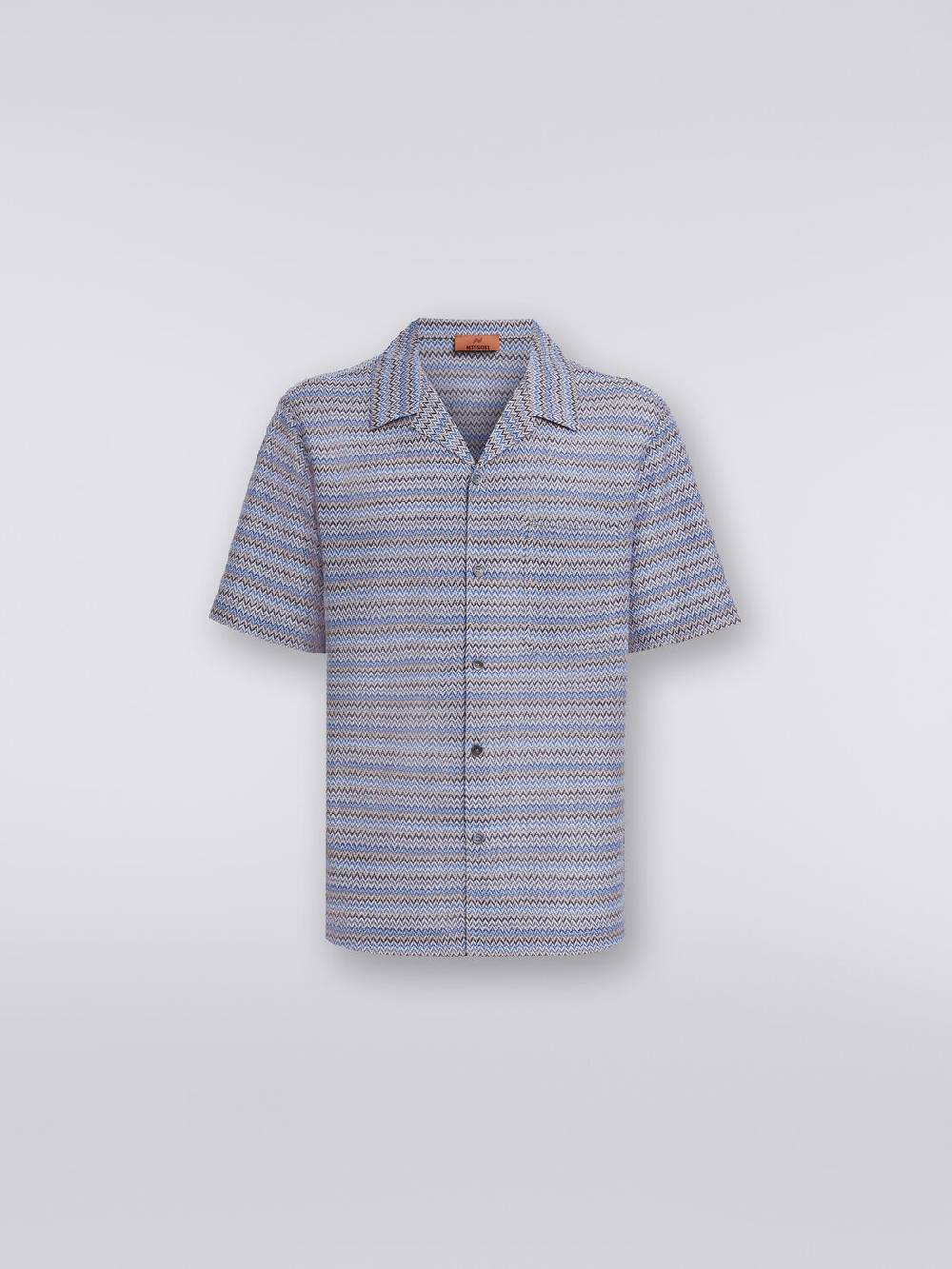 M Missoni Camicia a maniche corte modello bowling zig zag Offerta temporanea