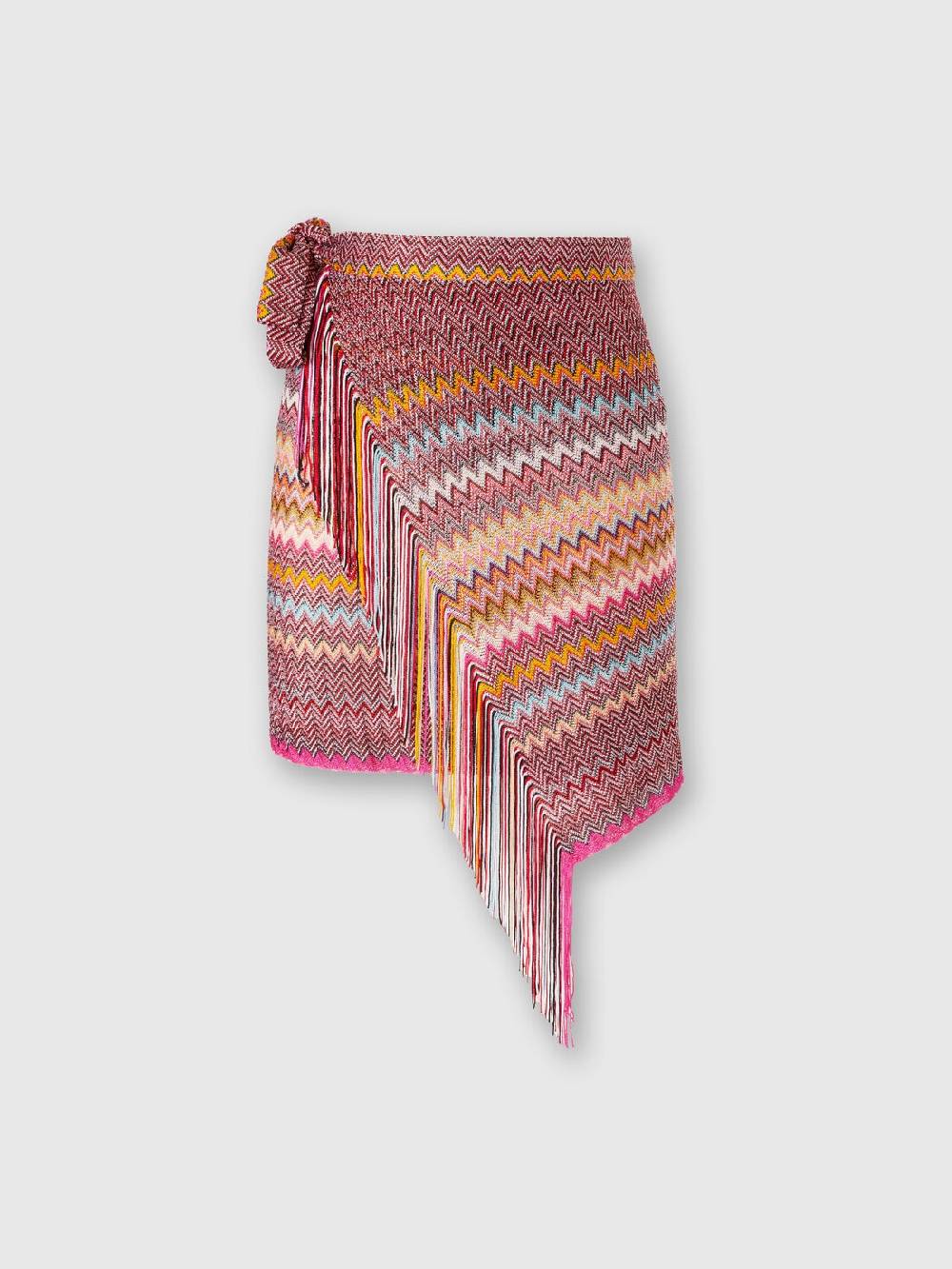 M Missoni Pareo in maglia di viscosa zig zag con frange Grandi sconti