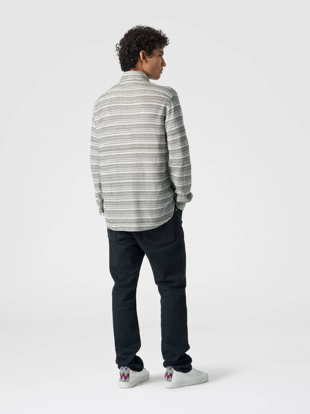 M Missoni Camicia a maniche lunghe in misto viscosa chevron Comprane uno, ottenene uno gratis