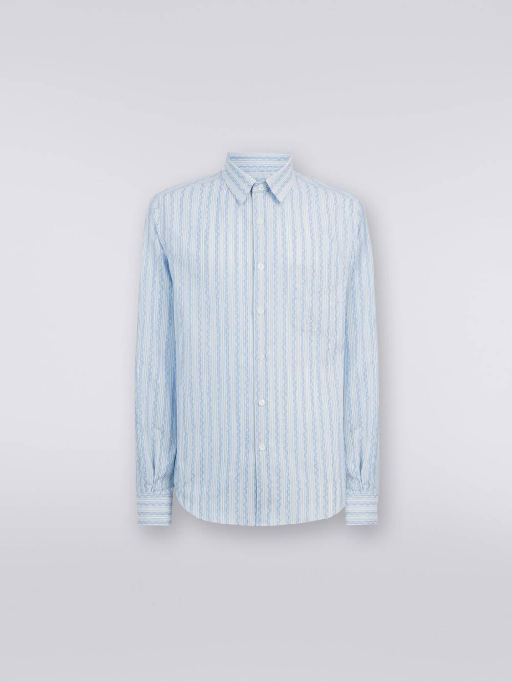 M Missoni Camicia a maniche lunghe in popeline di cotone Offerte giornaliere