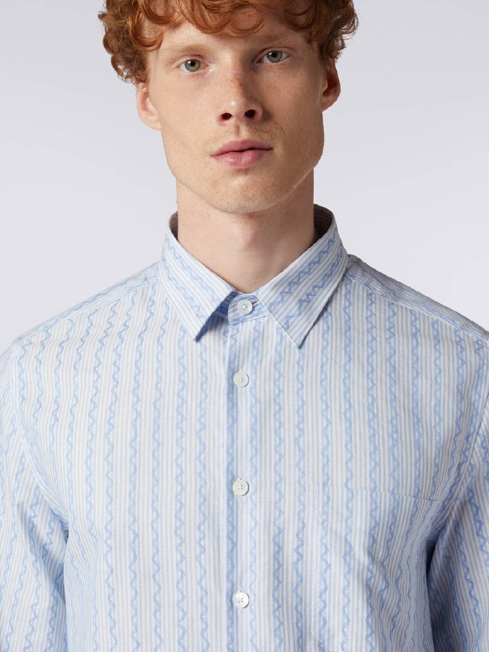M Missoni Camicia a maniche lunghe in popeline di cotone Offerte giornaliere