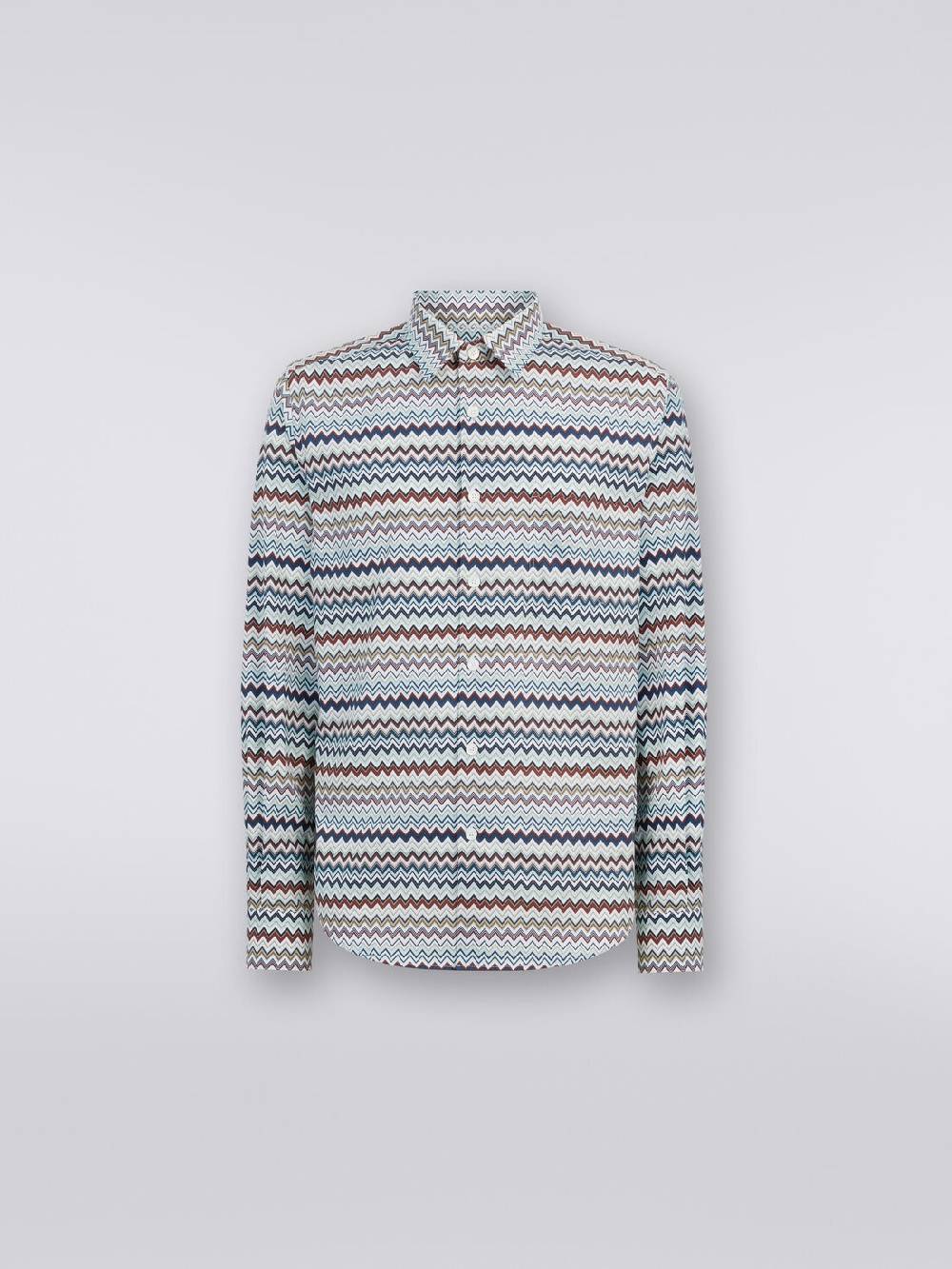 M Missoni Camicia a maniche lunghe con stampa zig zag Offerte speciali