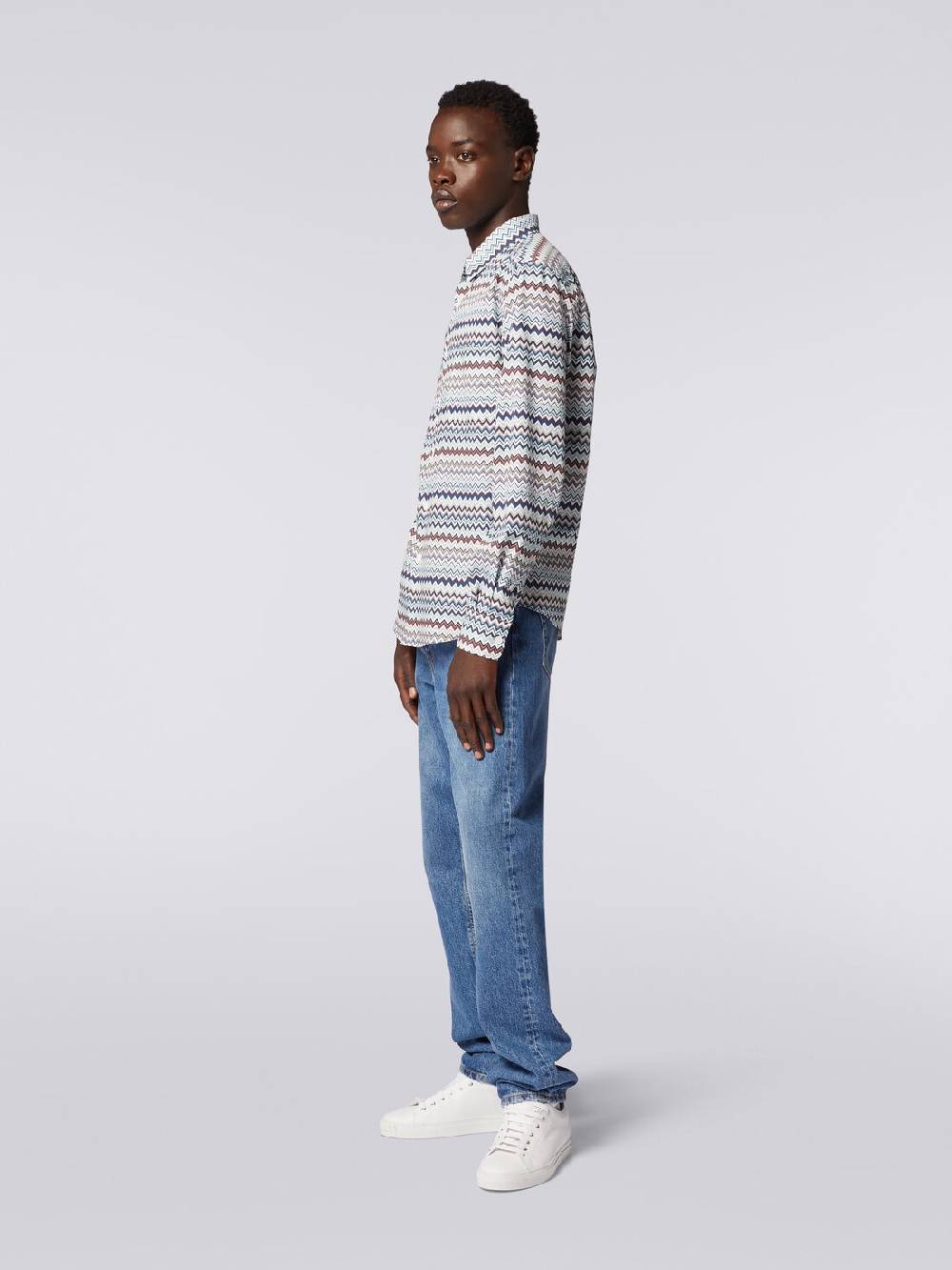 M Missoni Camicia a maniche lunghe con stampa zig zag Offerte speciali