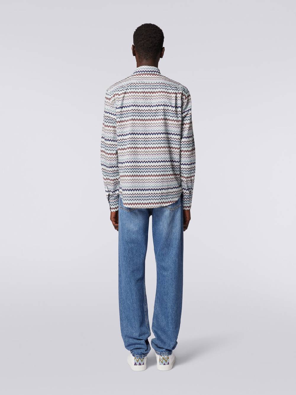 M Missoni Camicia a maniche lunghe con stampa zig zag Offerte speciali