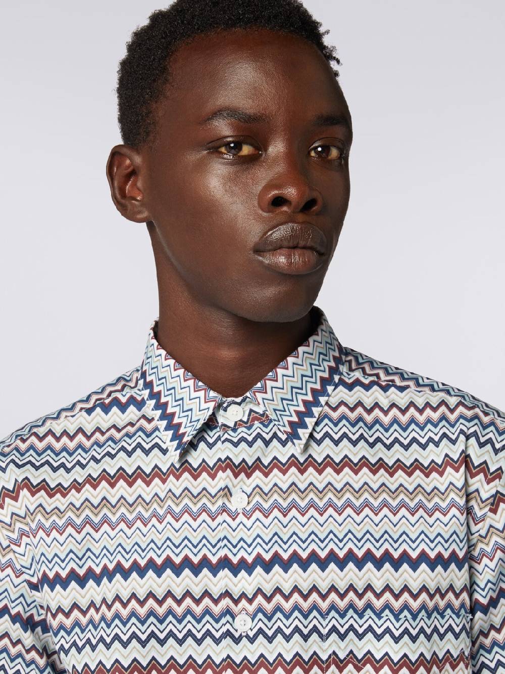 M Missoni Camicia a maniche lunghe con stampa zig zag Offerte speciali