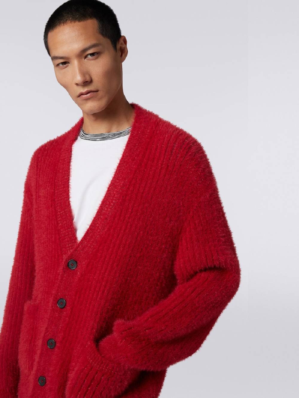 M Missoni Cardigan oversize in misto lana effetto pelo ACQUISTA ORA