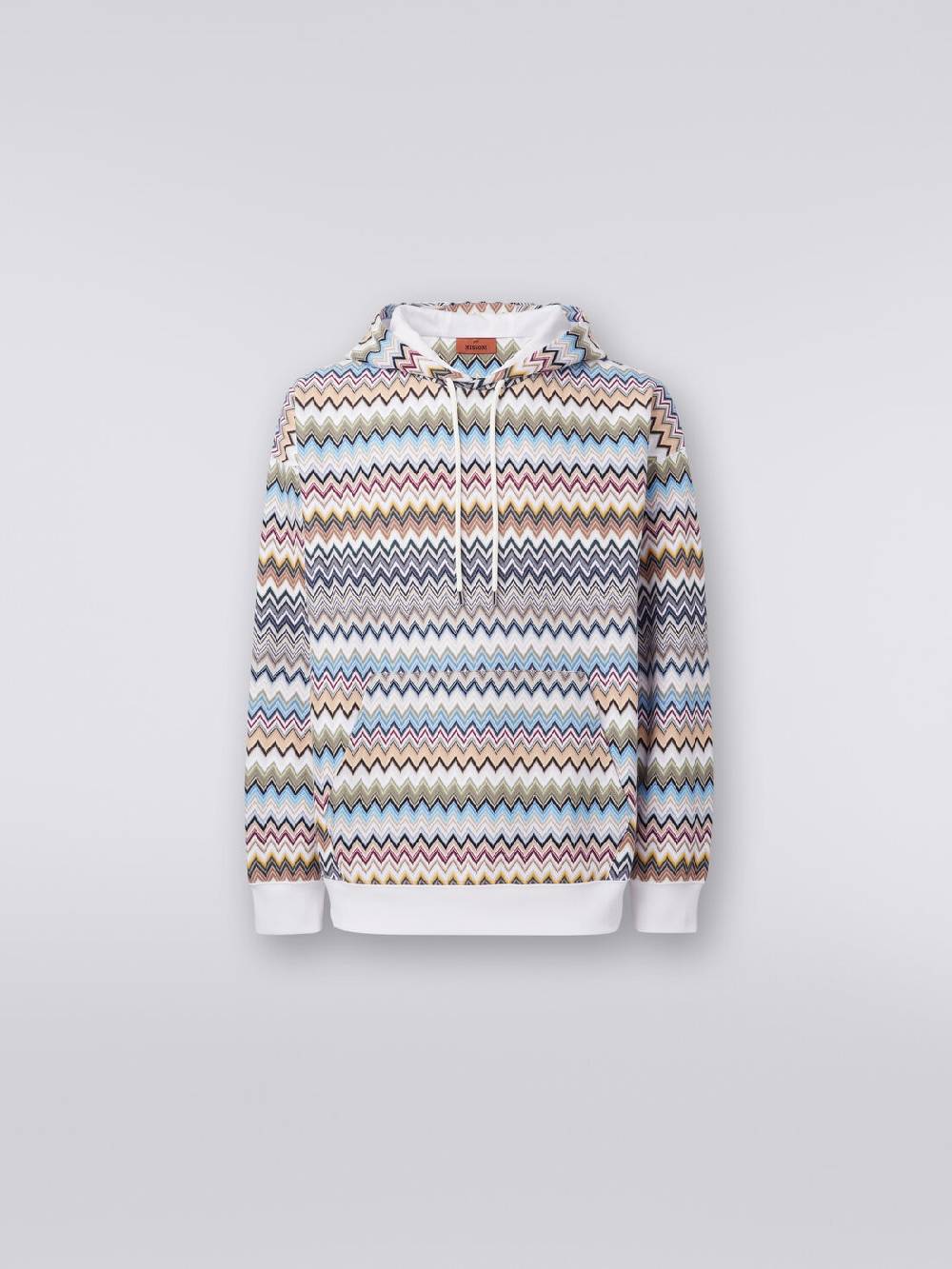 M Missoni Felpa con cappuccio in cotone zig zag Ultimi due giorni