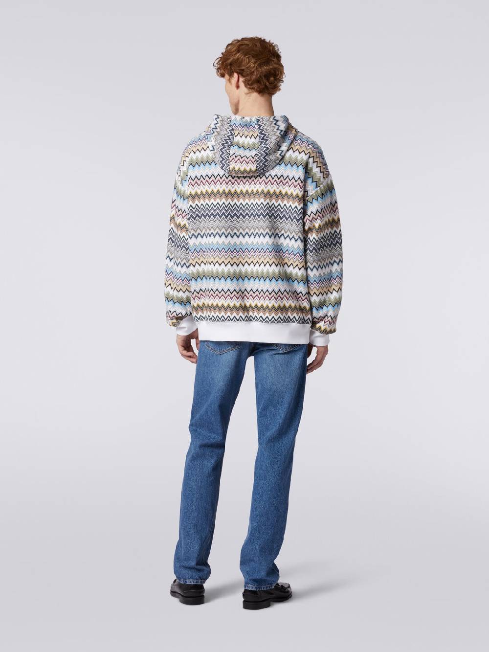 M Missoni Felpa con cappuccio in cotone zig zag Ultimi due giorni