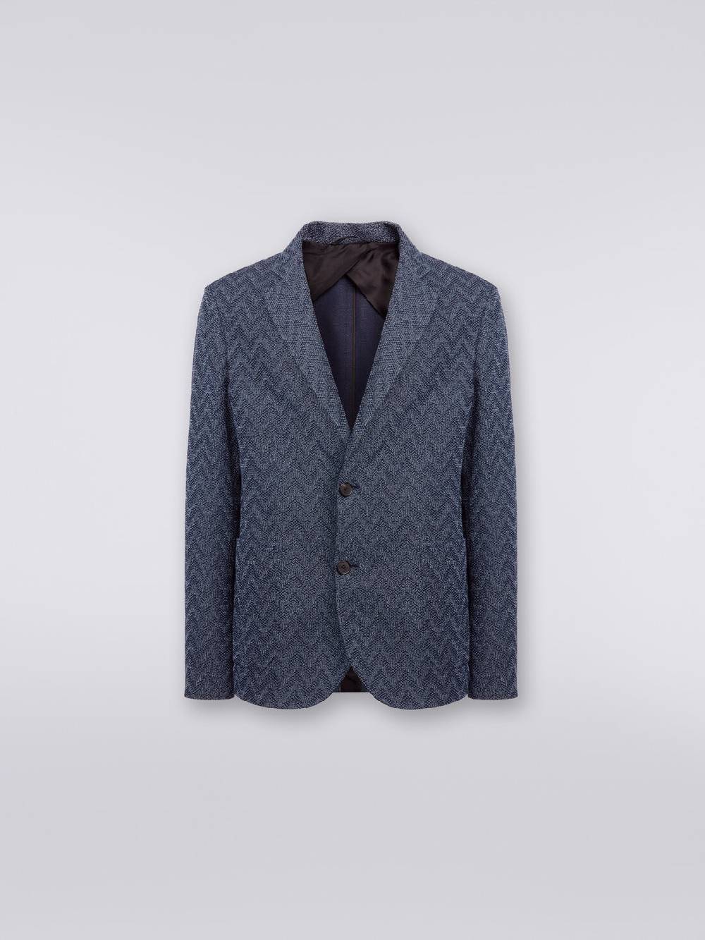 M Missoni Blazer monopetto in cotone zig zag Promozione temporanea