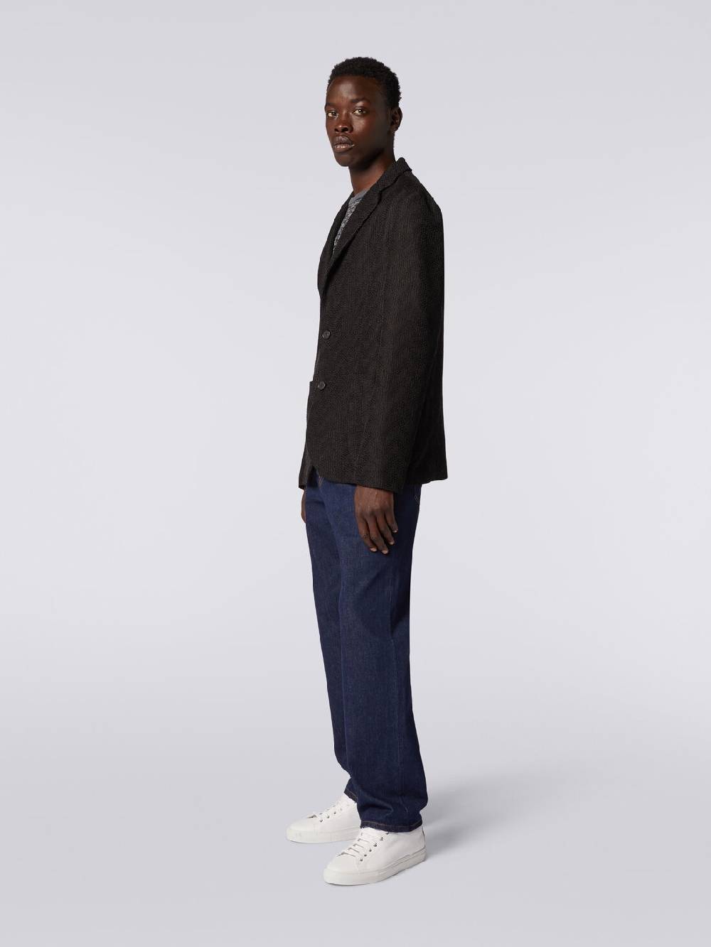 M Missoni Blazer monopetto in cotone chevron Fino al 65% di sconto