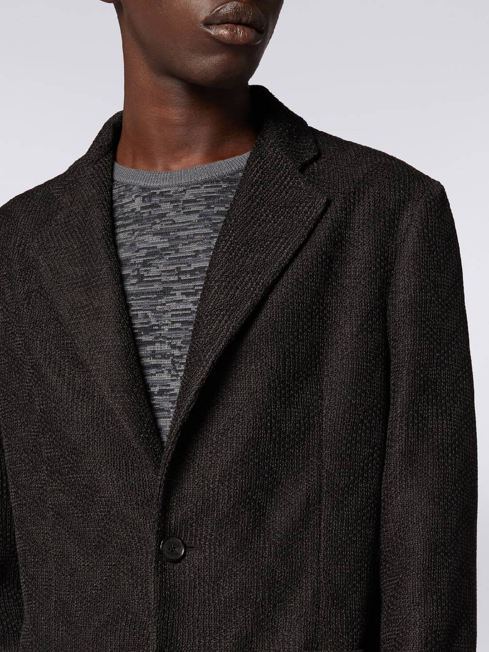M Missoni Blazer monopetto in cotone chevron Fino al 65% di sconto