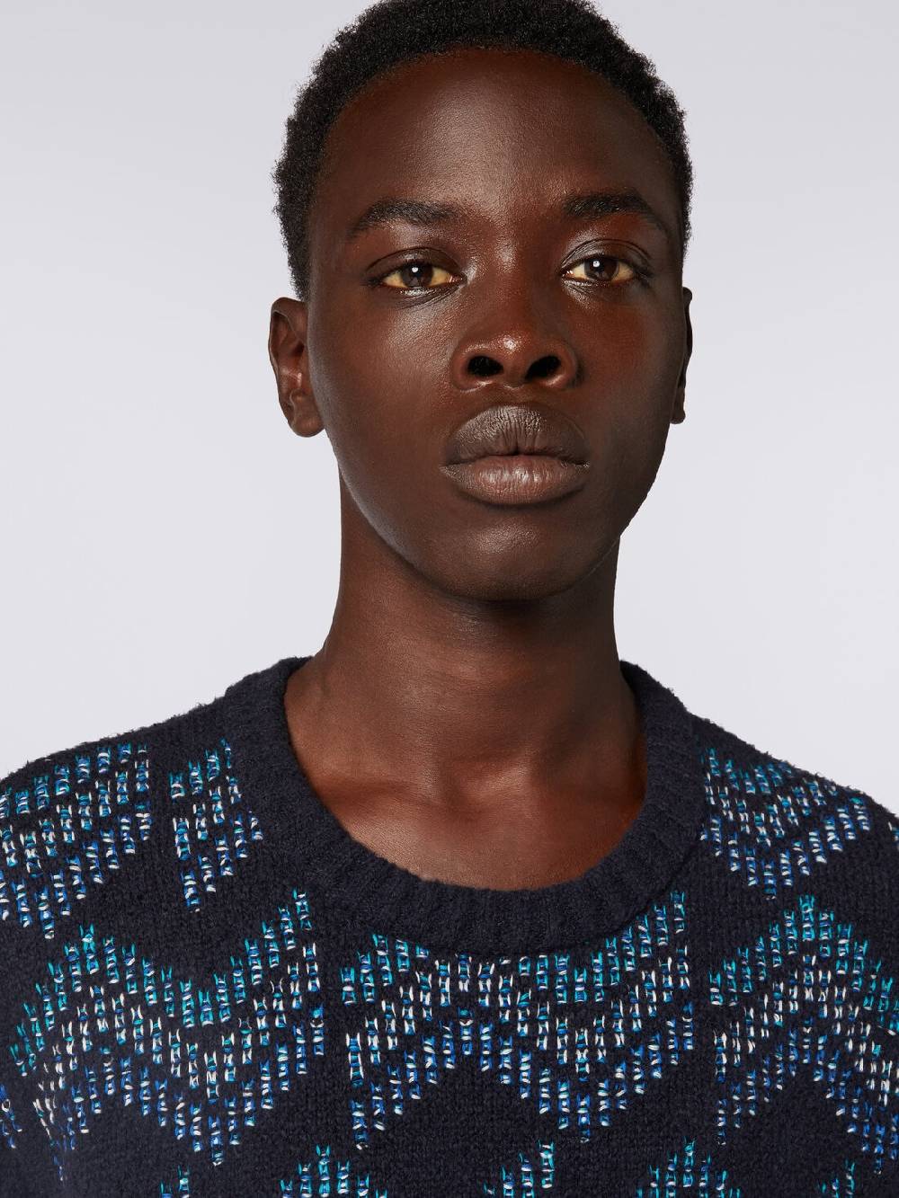 M Missoni Pullover girocollo in misto cotone motivo zig zag Fino al 55% di sconto