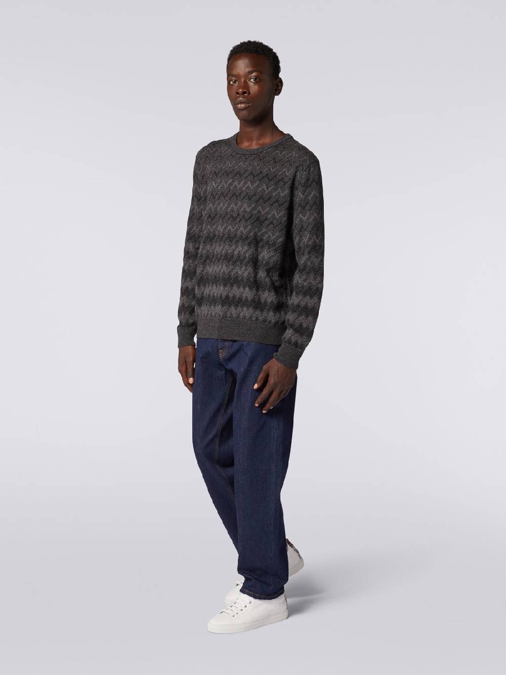 M Missoni Pullover girocollo in cachemire con zig zag Discount Store per i nuovi prodotti