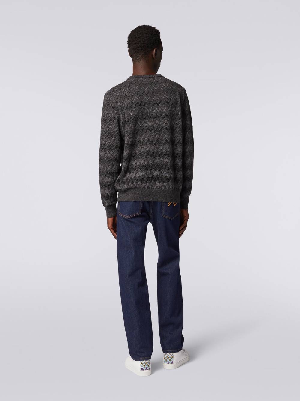 M Missoni Pullover girocollo in cachemire con zig zag Discount Store per i nuovi prodotti