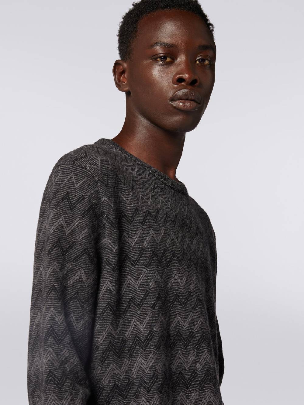 M Missoni Pullover girocollo in cachemire con zig zag Discount Store per i nuovi prodotti
