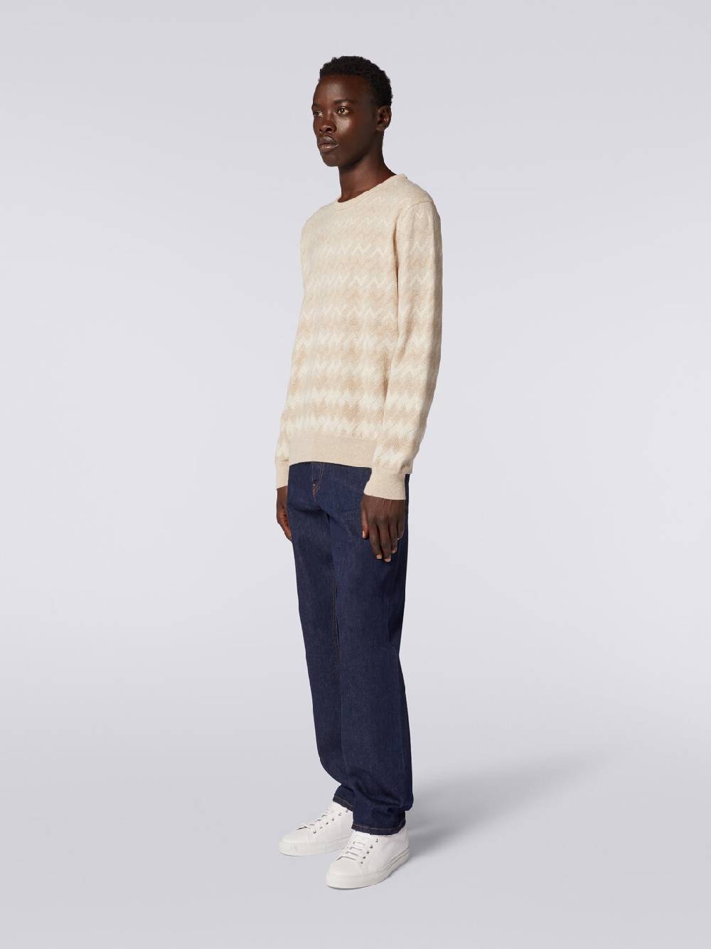 M Missoni Pullover girocollo in cachemire con zig zag Solo un giorno rimasto
