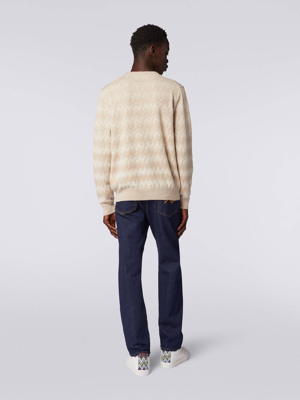 M Missoni Pullover girocollo in cachemire con zig zag Solo un giorno rimasto