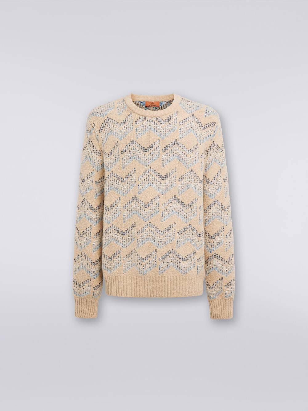 M Missoni Pullover girocollo in misto cotone motivo zig zag Super sconto