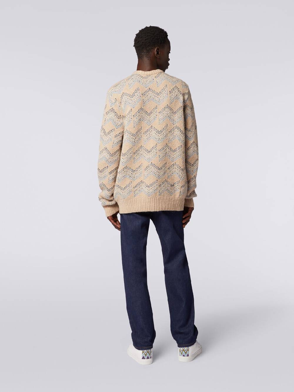 M Missoni Pullover girocollo in misto cotone motivo zig zag Super sconto