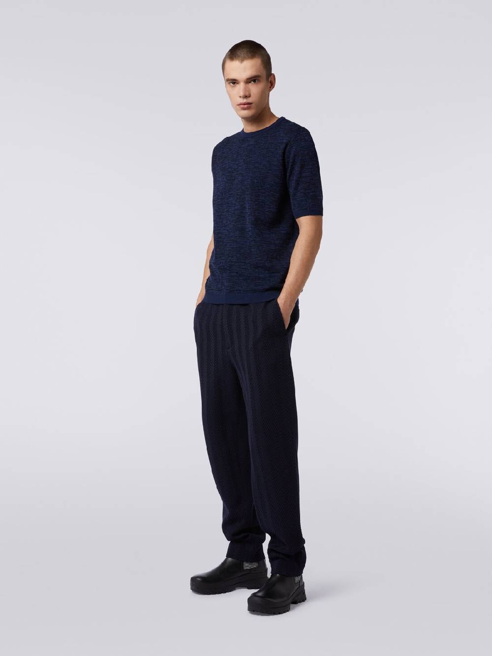 M Missoni Maglia girocollo in cotone e lana fiammata 50% di sconto con spedizione gratuita