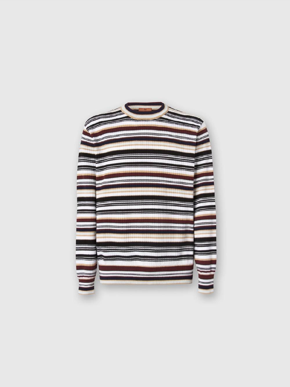 M Missoni Pullover girocollo in cotone a righe Officina
