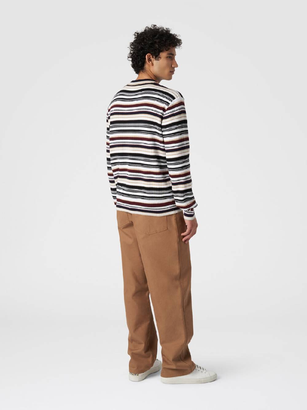 M Missoni Pullover girocollo in cotone a righe Officina