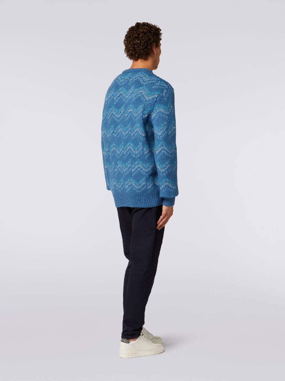 M Missoni Pullover girocollo in misto cotone motivo zig zag Limitato a 3 giorni