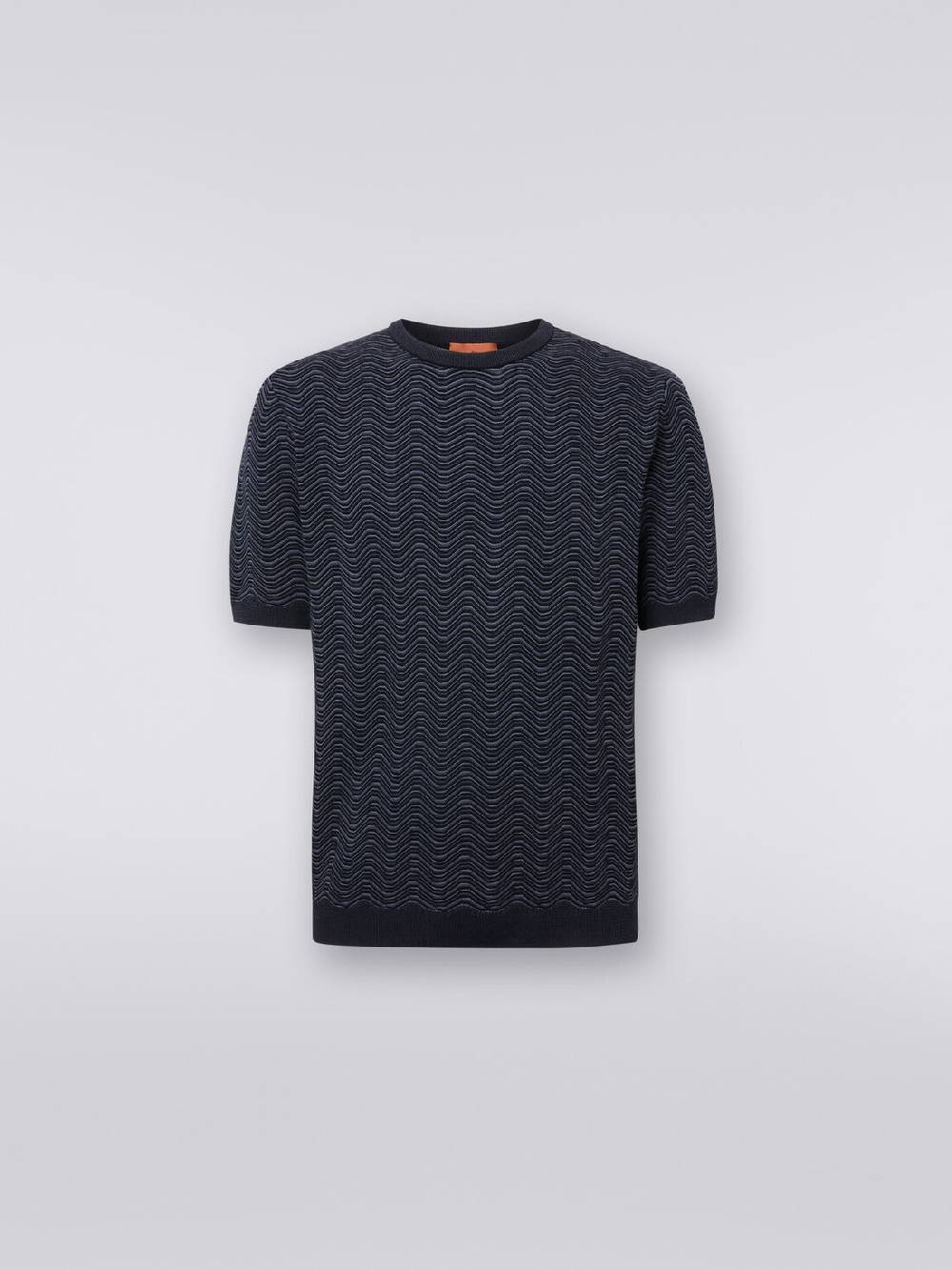 M Missoni T-shirt girocollo in lana e viscosa con motivo a onde