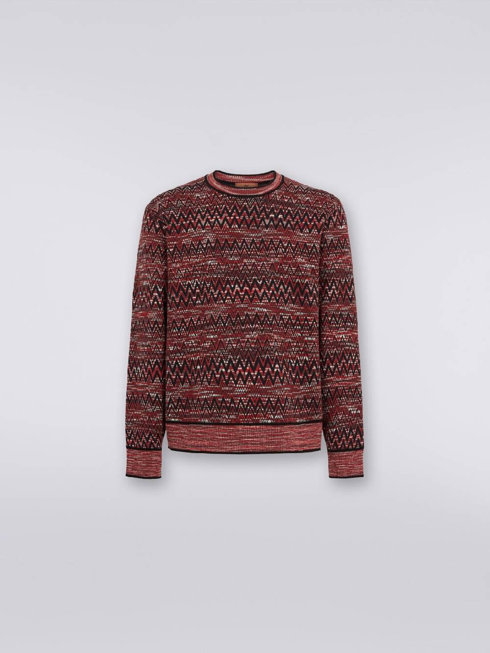 M Missoni Maglia girocollo con stampa chevron fiammata Black Friday Prezzi